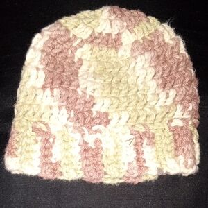 Kids' Crochet Beanie - Pink and Cream
